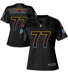 Women's Nike Tennessee Titans #77 Taylor Lewan Game Black Fashion NFL Jersey