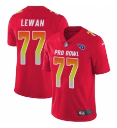 Women's Nike Tennessee Titans #77 Taylor Lewan Limited Red 2018 Pro Bowl NFL Jersey