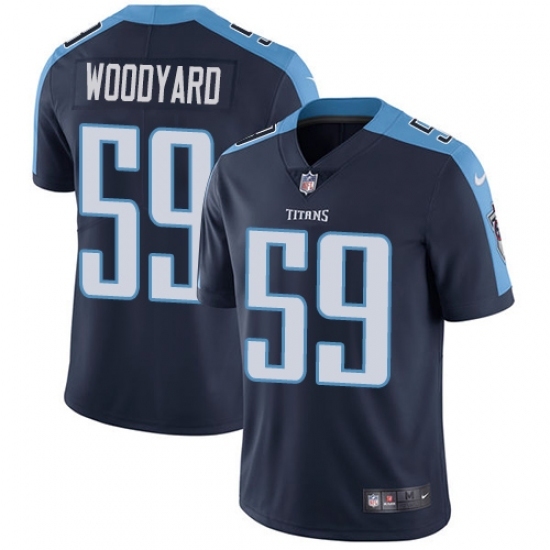 Men's Nike Tennessee Titans #59 Wesley Woodyard Navy Blue Alternate Vapor Untouchable Limited Player NFL Jersey Men's Nike Tennessee Titans #59 Wesley Woodyard Navy Blue Alternate Vapor Untouchable Limited Player NFL Jersey
