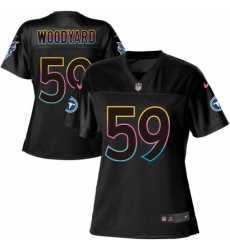 Women's Nike Tennessee Titans #59 Wesley Woodyard Game Black Fashion NFL Jersey