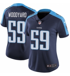 Women's Nike Tennessee Titans #59 Wesley Woodyard Navy Blue Alternate Vapor Untouchable Limited Player NFL Jersey