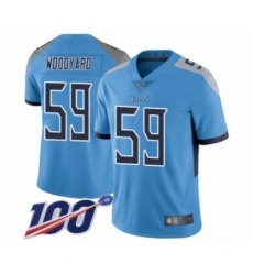 Youth Tennessee Titans #59 Wesley Woodyard Light Blue Alternate Vapor Untouchable Limited Player 100th Season Football Jersey