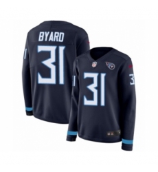 Women's Nike Tennessee Titans #31 Kevin Byard Limited Navy Blue Therma Long Sleeve NFL Jersey