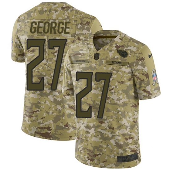 Men's Nike Tennessee Titans #27 Eddie George Limited Camo 2018 Salute to Service NFL Jersey Men's Nike Tennessee Titans #27 Eddie George Limited Camo 2018 Salute to Service NFL Jersey