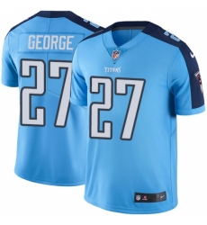 Men's Nike Tennessee Titans #27 Eddie George Limited Light Blue Rush Vapor Untouchable NFL Jersey