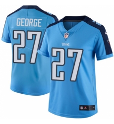 Women's Nike Tennessee Titans #27 Eddie George Light Blue Team Color Vapor Untouchable Limited Player NFL Jersey