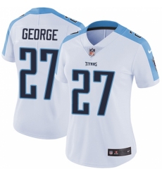 Women's Nike Tennessee Titans #27 Eddie George White Vapor Untouchable Limited Player NFL Jersey