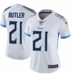 Women's Nike Tennessee Titans #21 Malcolm Butler White Vapor Untouchable Limited Player NFL Jersey