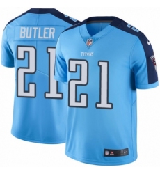 Youth Nike Tennessee Titans #21 Malcolm Butler Limited Light Blue Rush Vapor Untouchable NFL Jersey