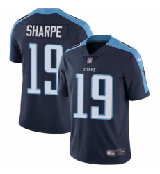 Men's Nike Tennessee Titans #19 Tajae Sharpe Navy Blue Alternate Vapor Untouchable Limited Player NFL Jersey