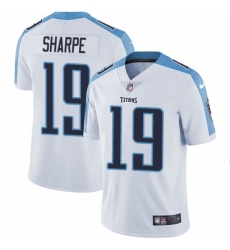 Men's Nike Tennessee Titans #19 Tajae Sharpe White Vapor Untouchable Limited Player NFL Jersey
