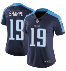 Women's Nike Tennessee Titans #19 Tajae Sharpe Navy Blue Alternate Vapor Untouchable Limited Player NFL Jersey