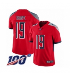 Youth Tennessee Titans #19 Tajae Sharpe Limited Red Inverted Legend 100th Season Football Jersey