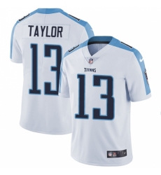 Men's Nike Tennessee Titans #13 Taywan Taylor White Vapor Untouchable Limited Player NFL Jersey