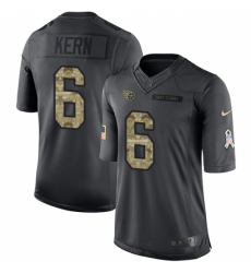 Men's Nike Tennessee Titans #6 Brett Kern Limited Black 2016 Salute to Service NFL Jersey