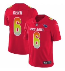 Men's Nike Tennessee Titans #6 Brett Kern Limited Red 2018 Pro Bowl NFL Jersey
