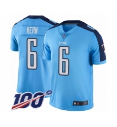 Men's Tennessee Titans #6 Brett Kern Limited Light Blue Rush Vapor Untouchable 100th Season Football Jersey