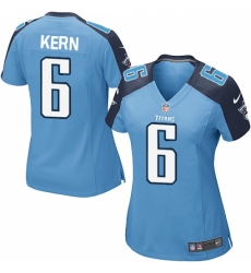 Women's Nike Tennessee Titans #6 Brett Kern Game Light Blue Team Color NFL Jersey