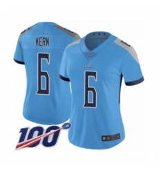 Women's Tennessee Titans #6 Brett Kern Light Blue Alternate Vapor Untouchable Limited Player 100th Season Football Jersey