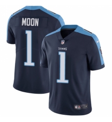 Men's Nike Tennessee Titans #1 Warren Moon Navy Blue Alternate Vapor Untouchable Limited Player NFL Jersey