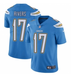 Men's Nike Los Angeles Chargers #17 Philip Rivers Electric Blue Alternate Vapor Untouchable Limited Player NFL Jersey