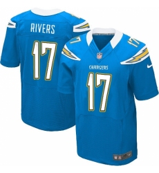 Men's Nike Los Angeles Chargers #17 Philip Rivers Elite Electric Blue Alternate NFL Jersey