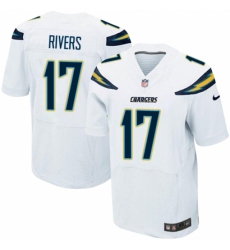 Men's Nike Los Angeles Chargers #17 Philip Rivers Elite White NFL Jersey