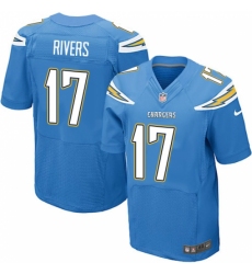 Men's Nike Los Angeles Chargers #17 Philip Rivers New Elite Electric Blue Alternate NFL Jersey