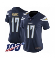 Women's Nike Los Angeles Chargers #17 Philip Rivers Navy Blue Team Color Vapor Untouchable Limited Player 100th Season NFL Jersey