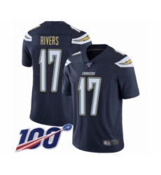 Youth Nike Los Angeles Chargers #17 Philip Rivers Navy Blue Team Color Vapor Untouchable Limited Player 100th Season NFL Jersey