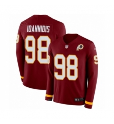Men's Nike Washington Redskins #98 Matt Ioannidis Limited Burgundy Therma Long Sleeve NFL Jersey