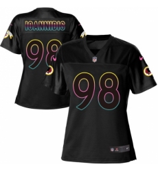 Women's Nike Washington Redskins #98 Matt Ioannidis Game Black Fashion NFL Jersey