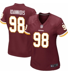 Women's Nike Washington Redskins #98 Matt Ioannidis Game Burgundy Red Team Color NFL Jersey