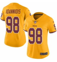 Women's Nike Washington Redskins #98 Matt Ioannidis Limited Gold Rush Vapor Untouchable NFL Jersey