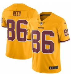 Men's Nike Washington Redskins #86 Jordan Reed Limited Gold Rush Vapor Untouchable NFL Jersey