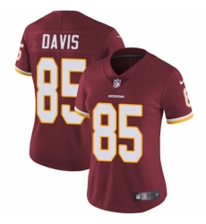 Women's Nike Washington Redskins #85 Vernon Davis Burgundy Red Team Color Vapor Untouchable Limited Player NFL Jersey