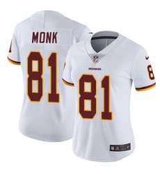Women's Nike Washington Redskins #81 Art Monk White Vapor Untouchable Limited Player NFL Jersey