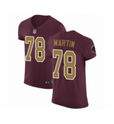 Men's Washington Redskins #78 Wes Martin Burgundy Red Alternate Vapor Untouchable Elite Player Football Jersey