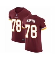 Men's Washington Redskins #78 Wes Martin Burgundy Red Team Color Vapor Untouchable Elite Player Football Jersey