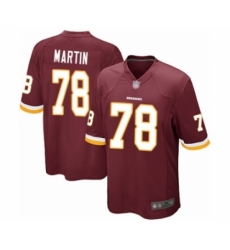 Men's Washington Redskins #78 Wes Martin Game Burgundy Red Team Color Football Jersey