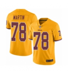Men's Washington Redskins #78 Wes Martin Limited Gold Rush Vapor Untouchable Football Jersey