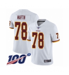 Men's Washington Redskins #78 Wes Martin White Vapor Untouchable Limited Player 100th Season Football Jersey