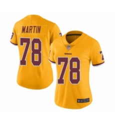 Women's Washington Redskins #78 Wes Martin Limited Gold Rush Vapor Untouchable Football Jersey