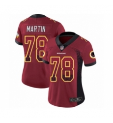 Women's Washington Redskins #78 Wes Martin Limited Red Rush Drift Fashion Football Jersey