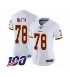 Women's Washington Redskins #78 Wes Martin White Vapor Untouchable Limited Player 100th Season Football Jersey