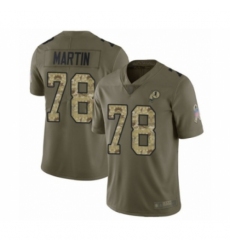 Youth Washington Redskins #78 Wes Martin Limited Olive Camo 2017 Salute to Service Football Jersey