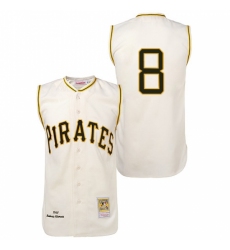 Men's Mitchell and Ness 1960 Pittsburgh Pirates #8 Willie Stargell Replica Cream Throwback MLB Jersey