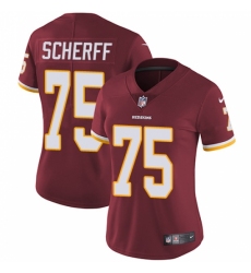 Women's Nike Washington Redskins #75 Brandon Scherff Burgundy Red Team Color Vapor Untouchable Limited Player NFL Jersey