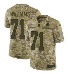 Men's Nike Washington Redskins #71 Trent Williams Burgundy Limited Camo 2018 Salute to Service NFL Jersey