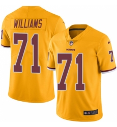 Men's Nike Washington Redskins #71 Trent Williams Limited Gold Rush Vapor Untouchable NFL Jersey